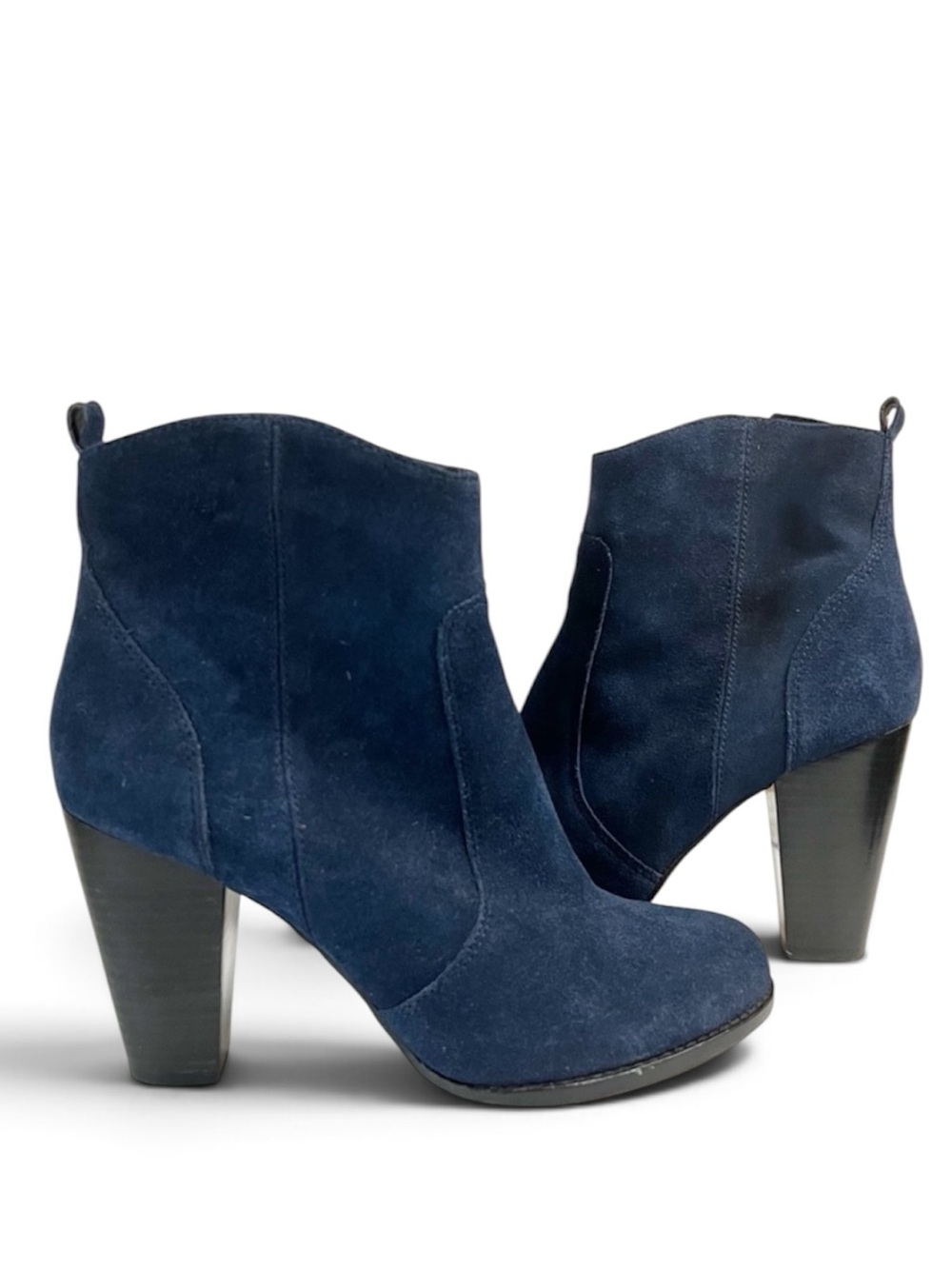 Joie Dalton Bootie Blue Suede Zip Up Ankle Boots Size 38.5 (US 8.5)